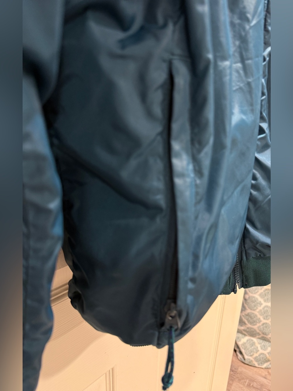 VTG 90s Columbia Reversible Down Puffer Jacket Men's Small Teal Purple - Picture 4 of 12